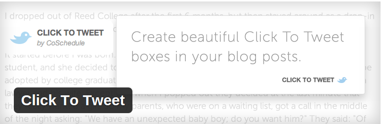 WordPress Click To Tweet Plugin