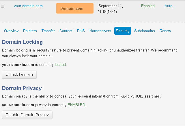 Domain.com turn off domain privacy