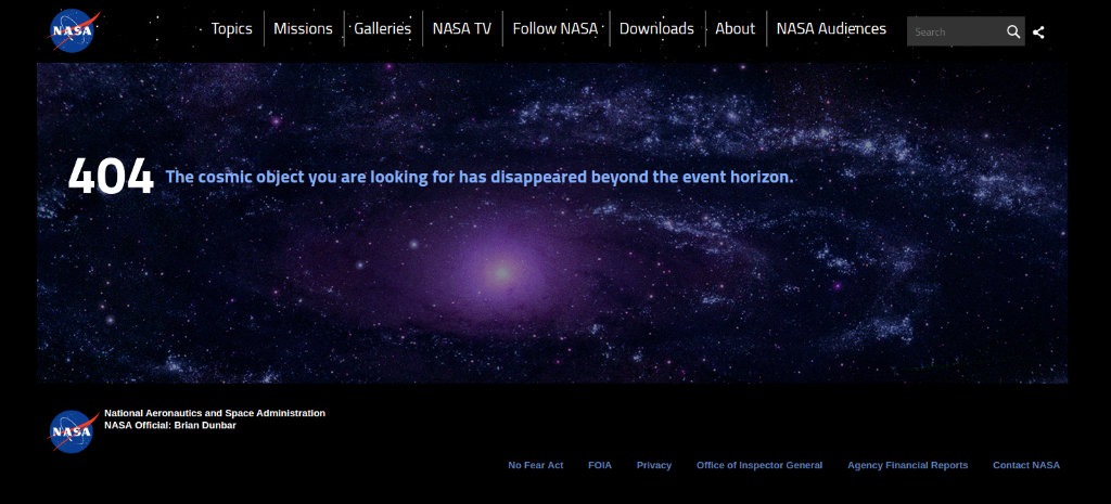 NASA 404 Page