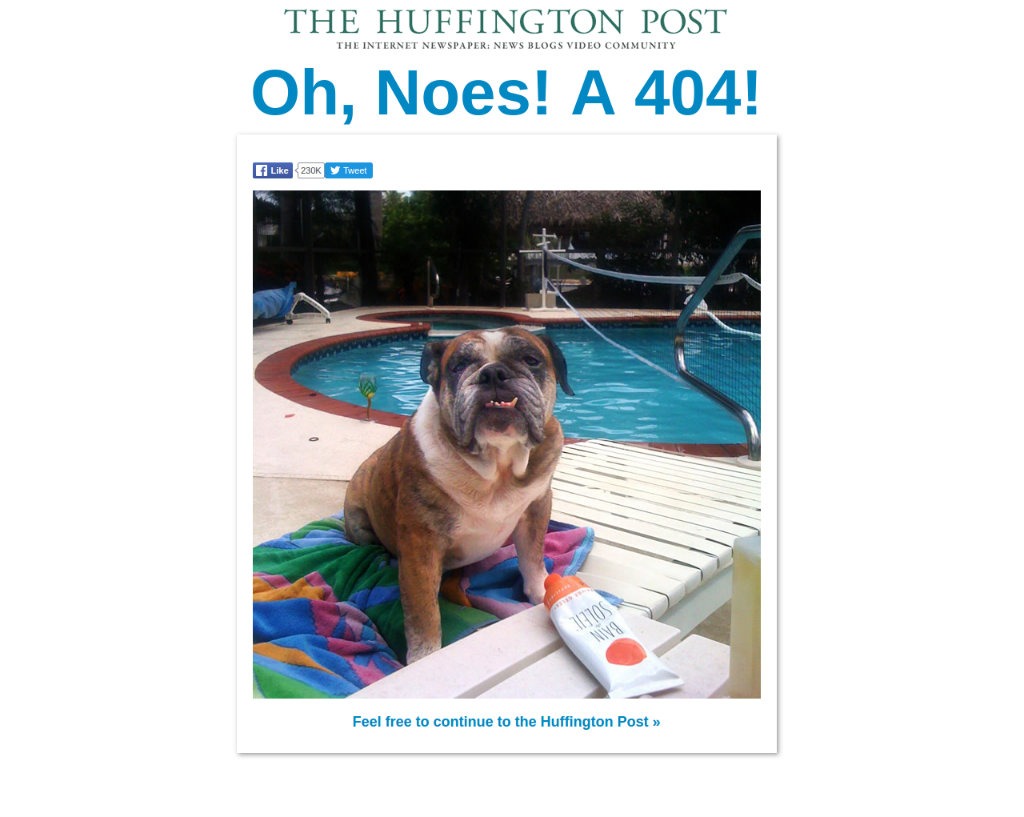 The Huffington Post 404 Page